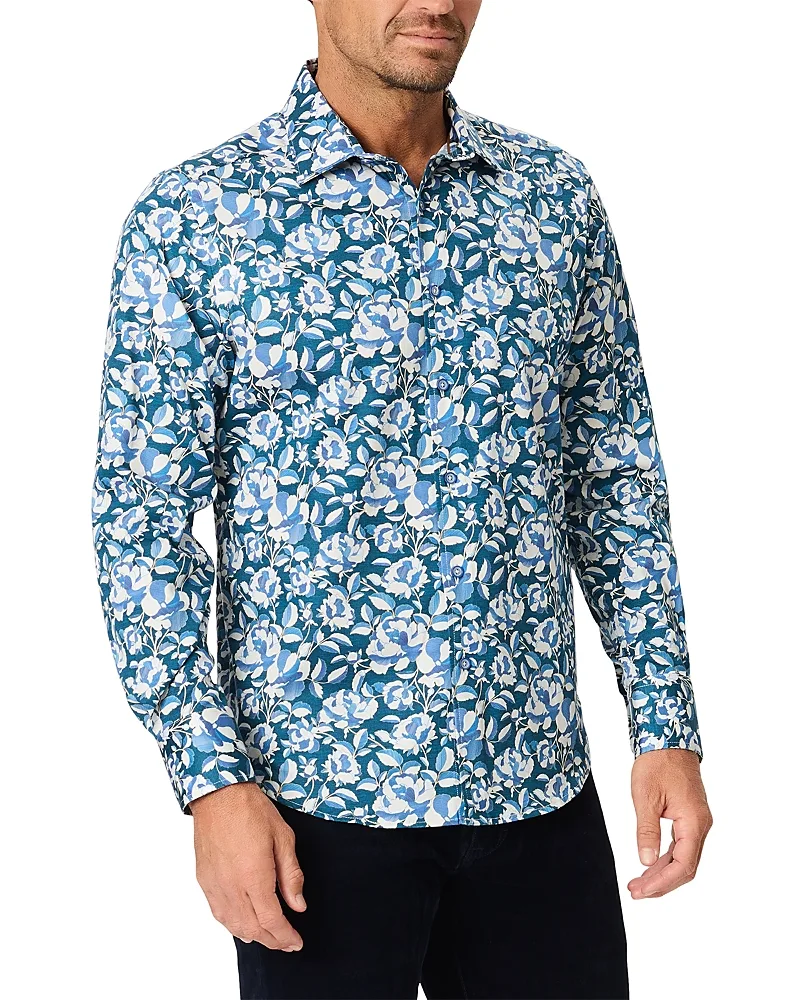Euclid Long Sleeve Cotton Stretch Shirt by Robert Graham