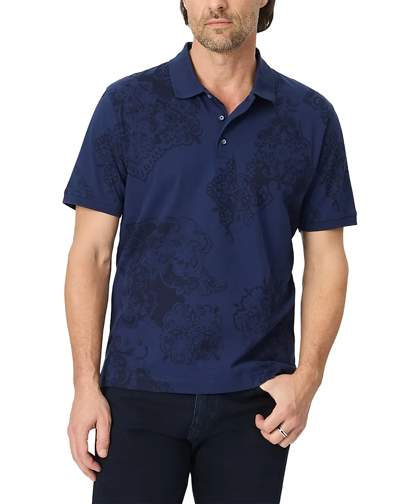 Linford Short Sleeve Knit Cotton Polo Shirt by Robert Graham