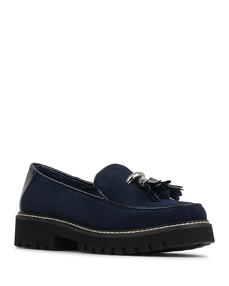 Suede Tassel Loafers by Donald Pliner