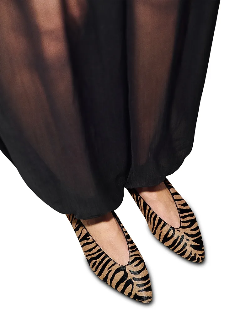 Calista Calf Hair Flats by Reformation