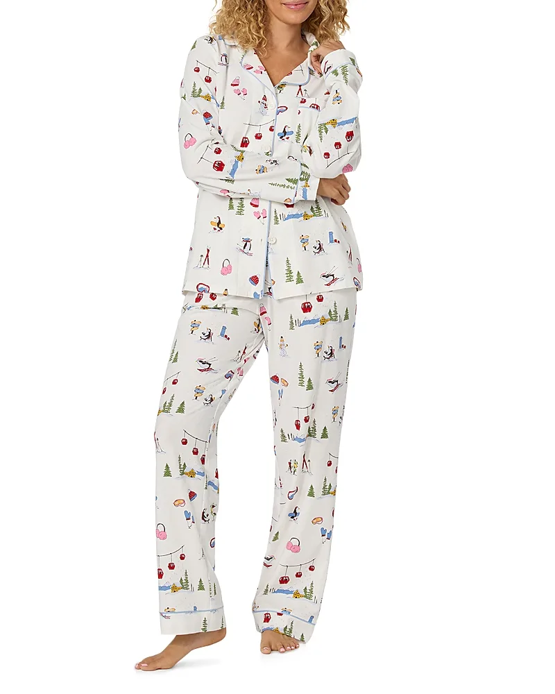 Santas Night Out Cotton Stretch Knit Pajama Set by Bedhead Pajamas