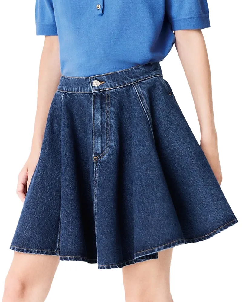 Jika Denim Flared Skirt by Maje