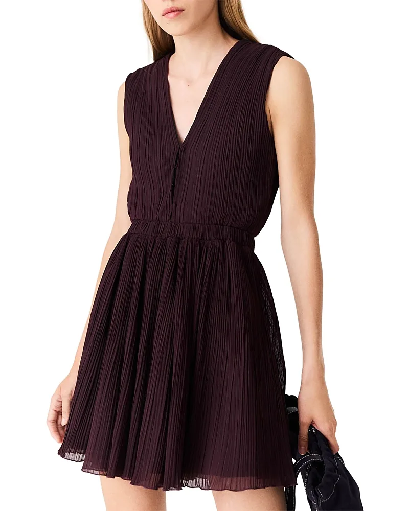 Ribianisso Pleated Skater Dress by Maje