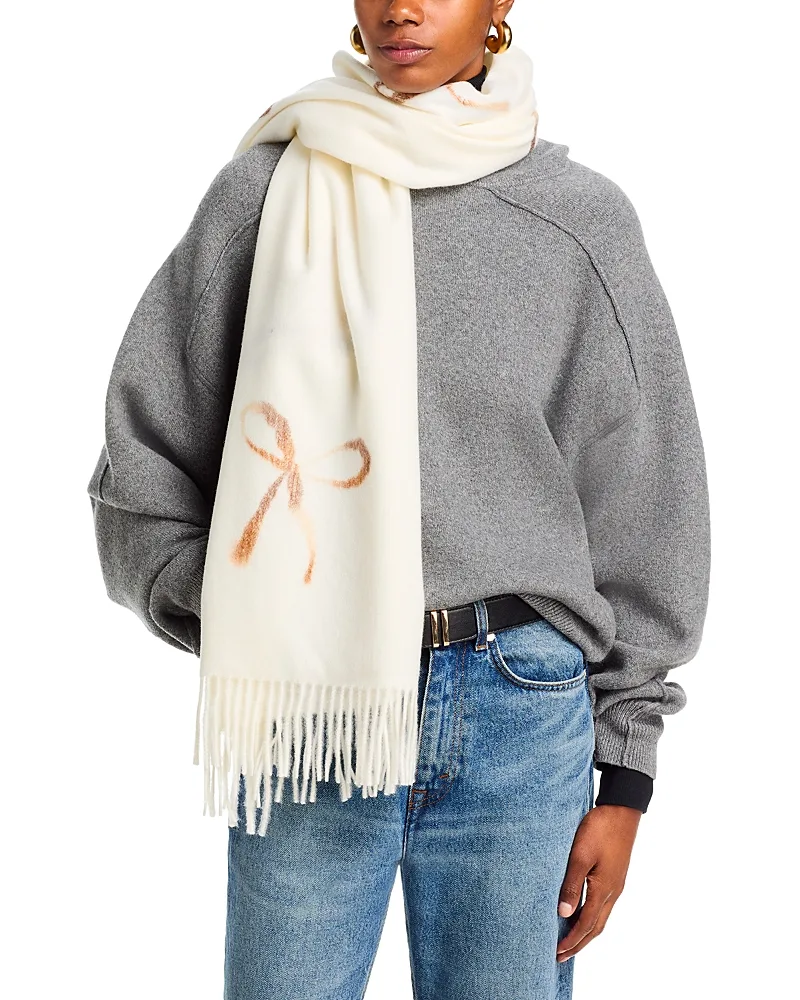 Punch Needle Bow Scarf by Fraas