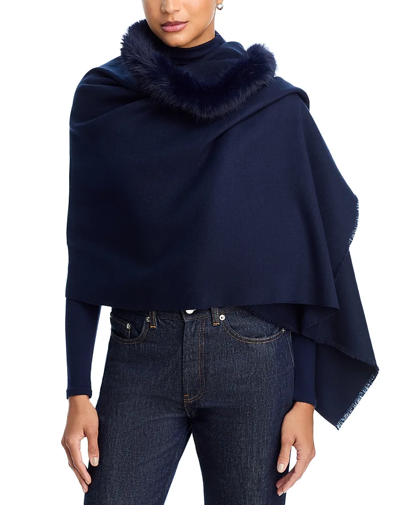Faux Fur Trim Wrap by Fraas