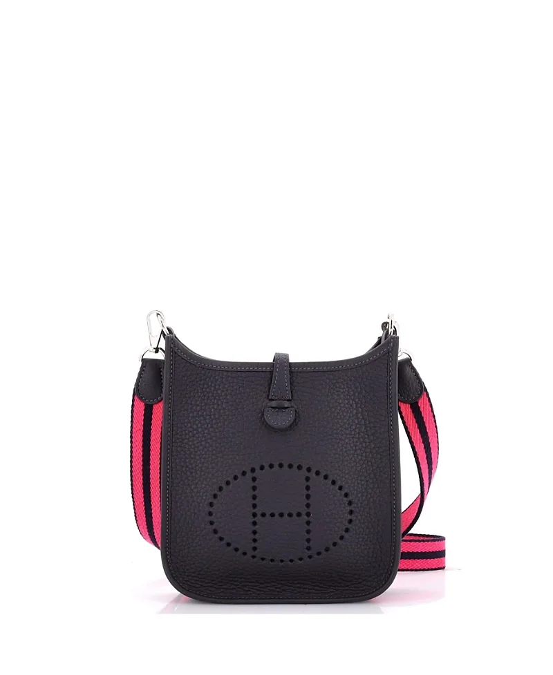 Pre-Owned Hermes Evelyne Clemence Leather Crossbody Bag by Hermes