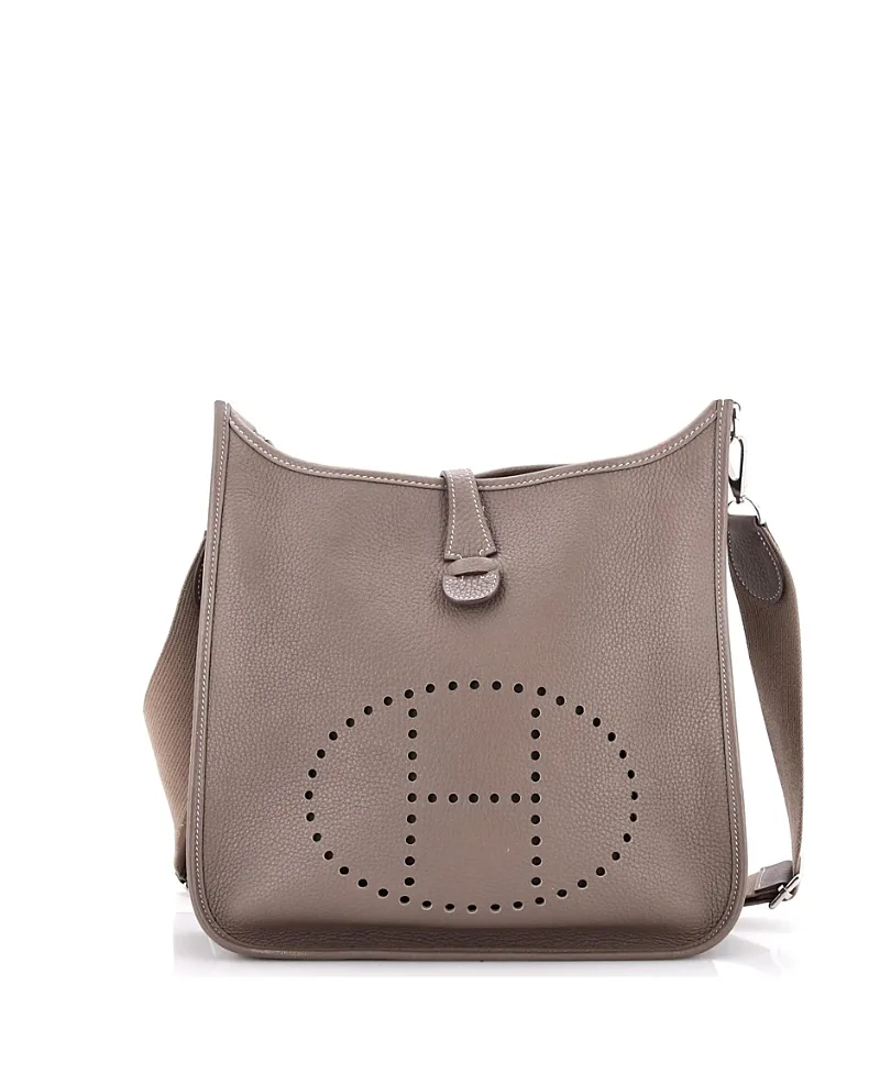 Pre-Owned Hermes Evelyne Iii Leather Convertible Crossbody Bag by Hermes