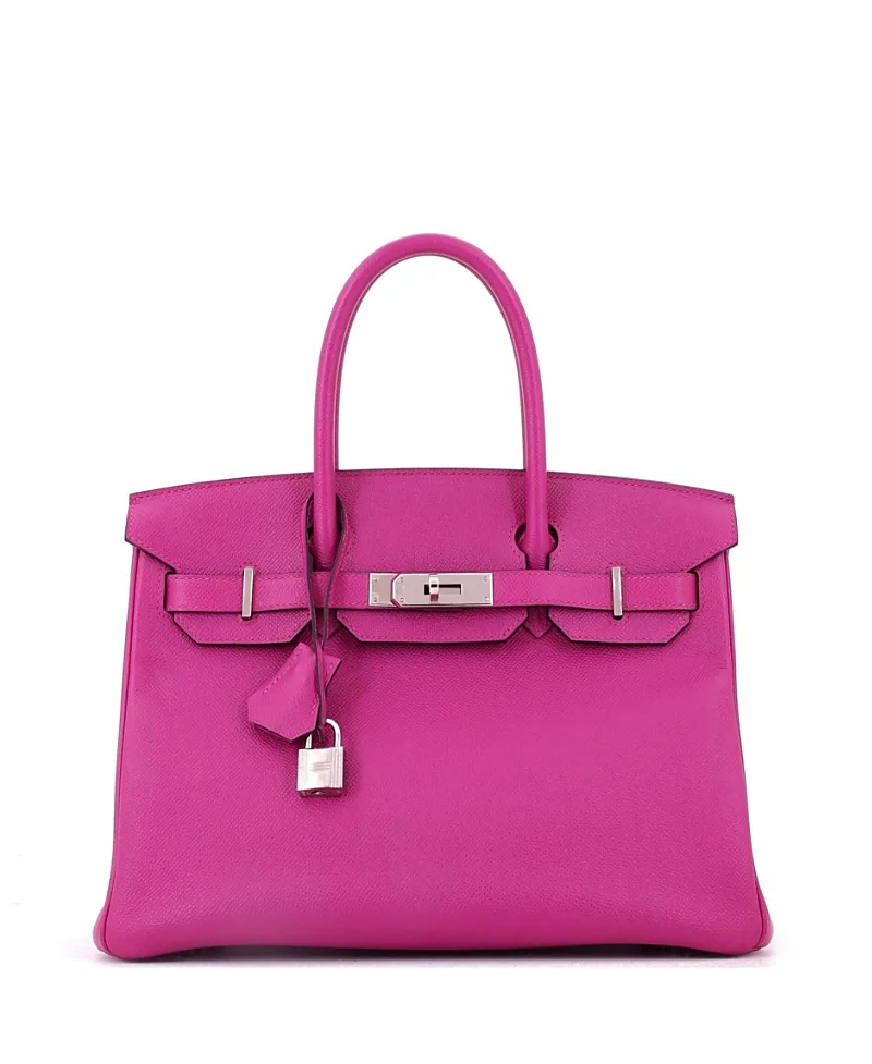 Pre-Owned Hermes Birkin 30 Epsom Leather Palladium Hardware Satchel by Hermes