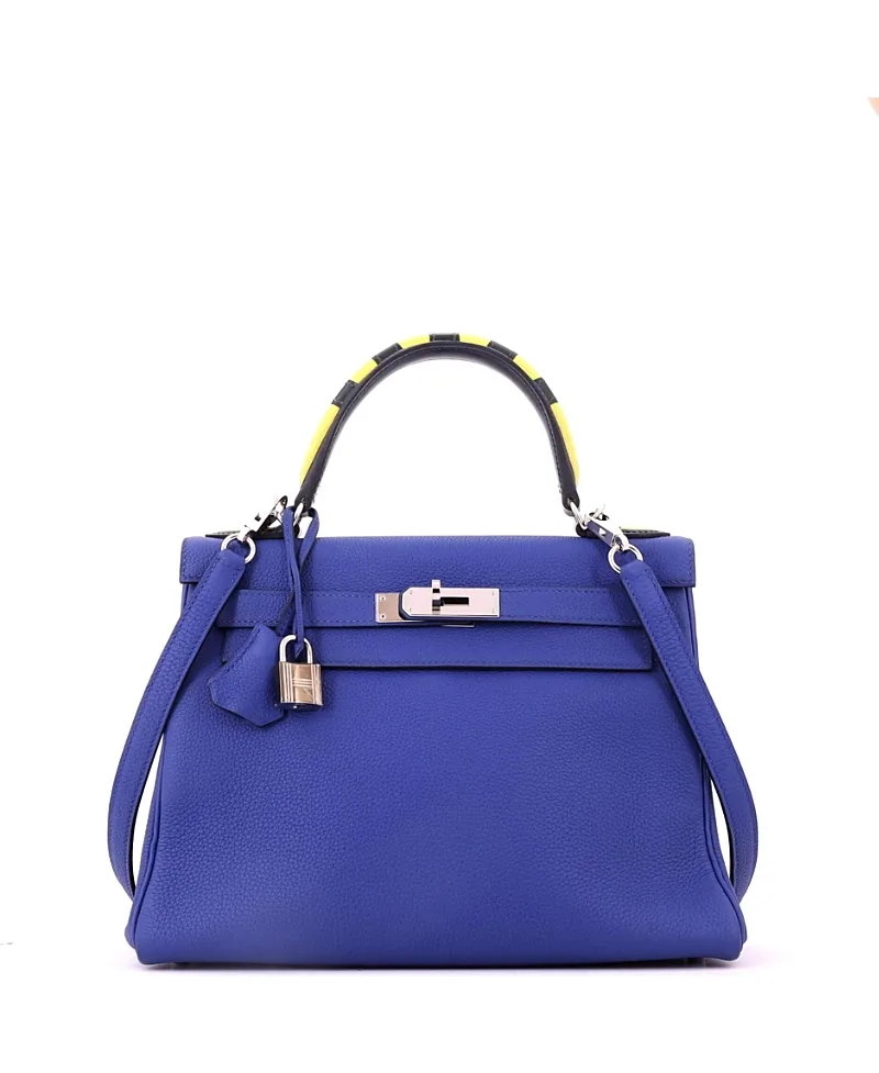 Pre-Owned Hermes Kelly 28 Togo Leather Palladium Hardware Shoulder Bag by Hermes