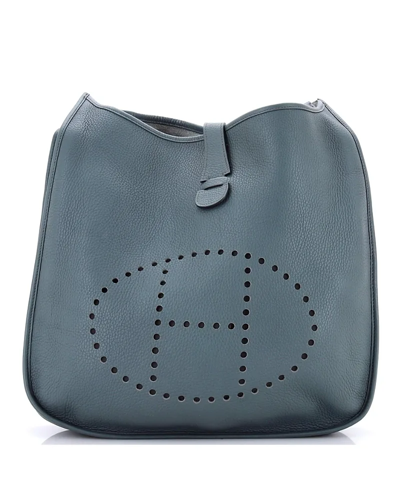 Pre-Owned Hermes Evelyne Iii Clemence Leather Crossbody by Hermes