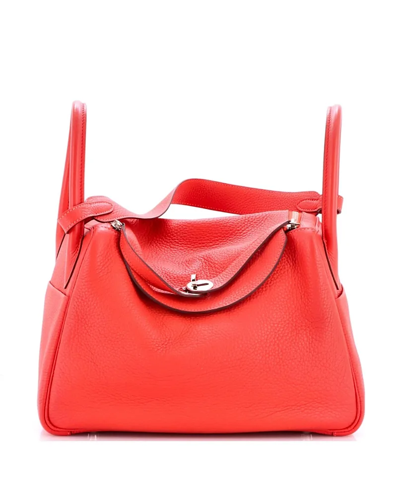 Pre-Owned Hermes Lindy 30 Clemence Leather Shoulder Bag by Hermes