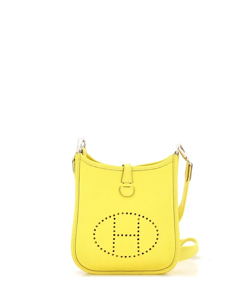 Pre-Owned Hermes Evelyne Gen Iii Clemence Leather Crossbody by Hermes