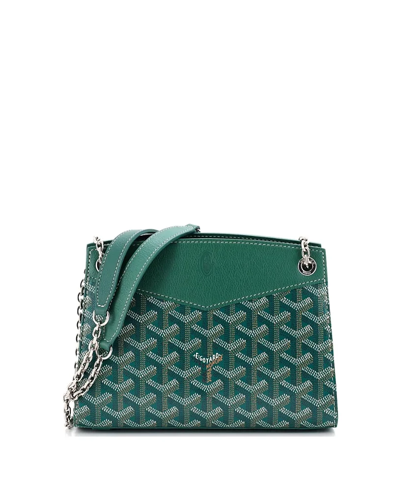 Pre-Owned Goyard Mini Structured Rouette Chain Shoulder Bag Coated Canvas by Pre-owned Goyard