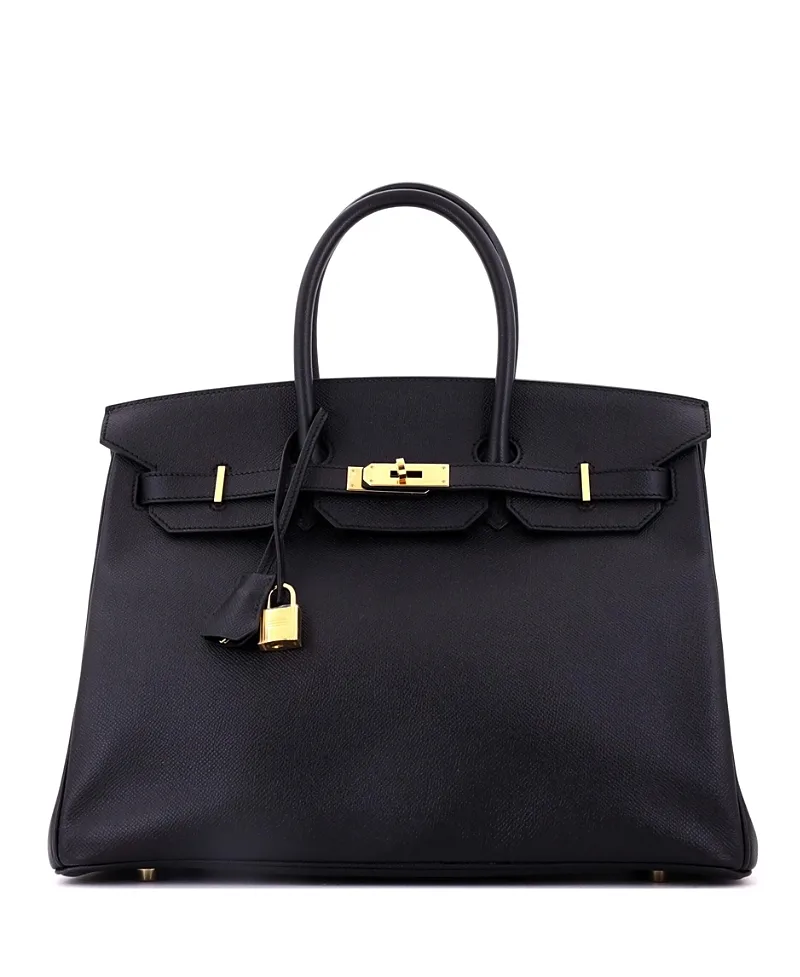 Pre-Owned Hermes Birkin 35 Epsom Leather Satchel with Gold Hardware by Hermes