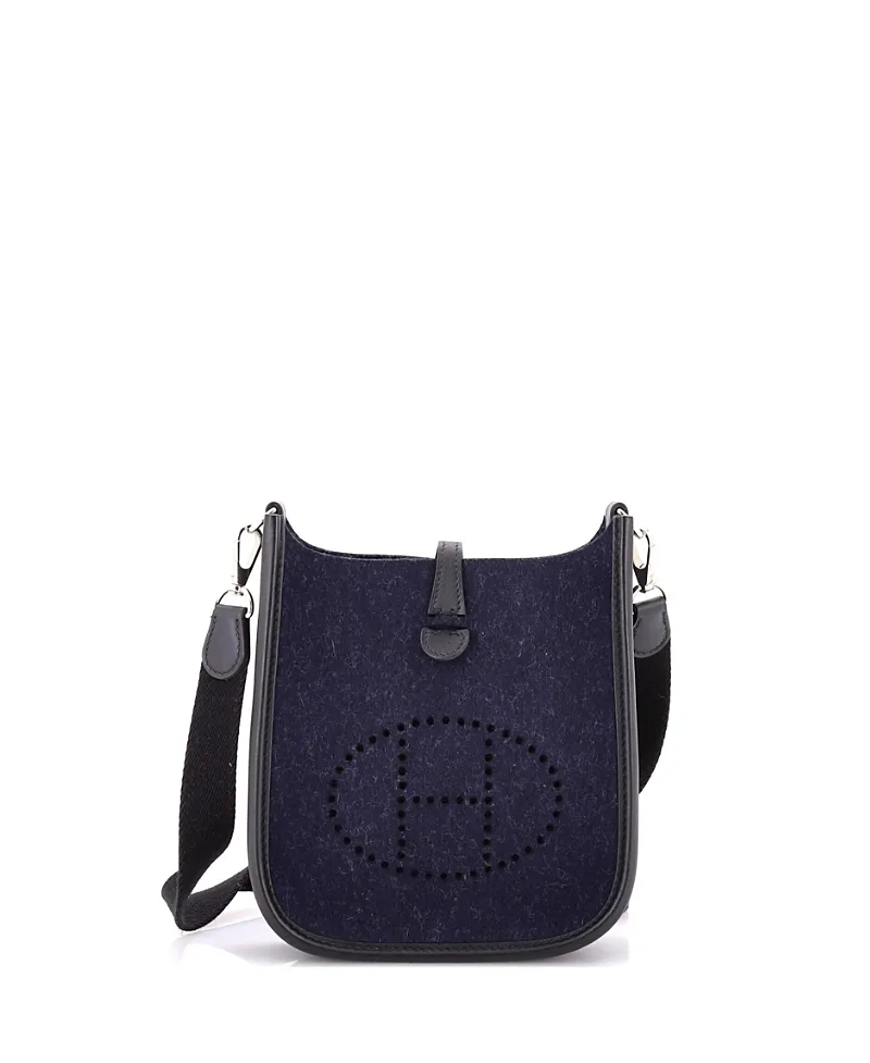 Pre-Owned Hermes Evelyne Felt Crossbody Bag by Hermes
