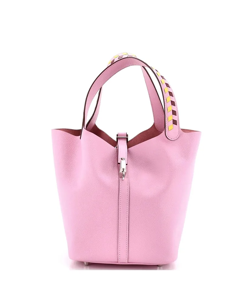 Pre-Owned Picotin Lock mm Tressage Epsom Leather Tote by Hermes