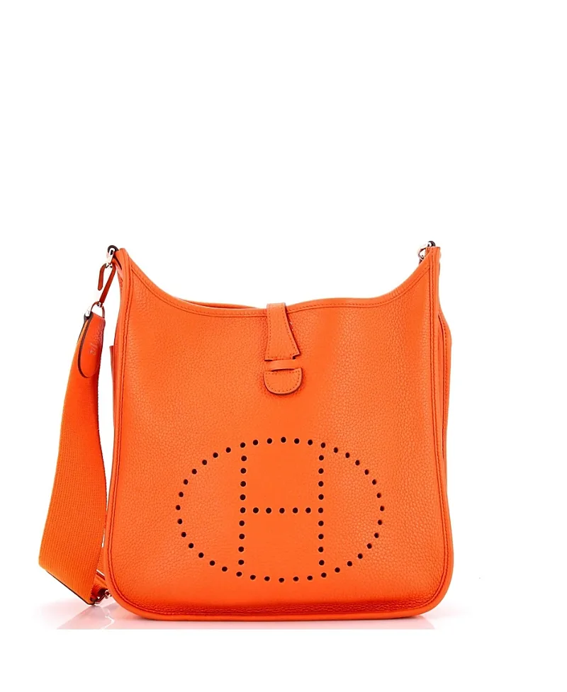 Pre-Owned Evelyne Pm Clemence Leather Crossbody by Hermes