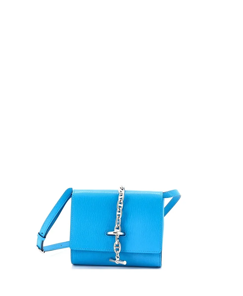 Pre-Owned Chaine dAncre to Go Leather Wallet by Hermes