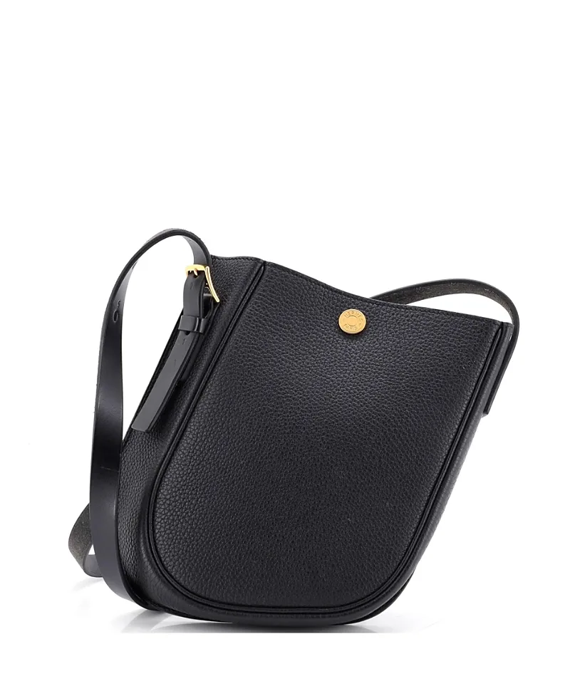 Pre-Owned Perspective Cavaliere Mini Convertible Togo & Vache Hunter Leather Crossbody Bag