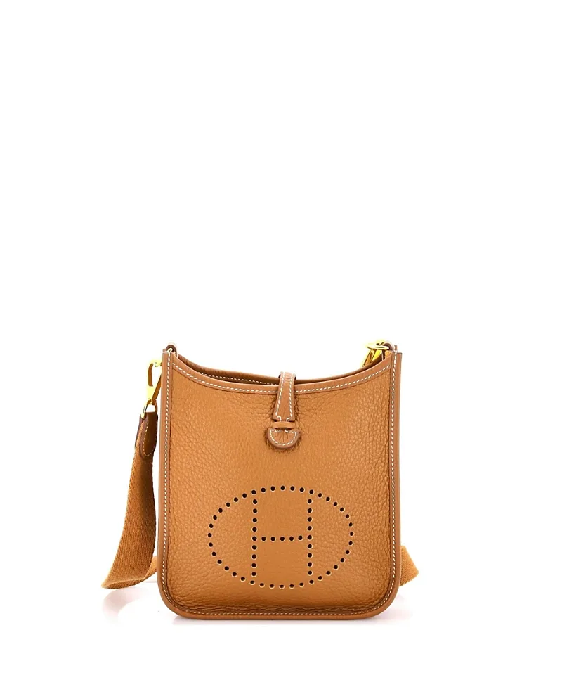 Pre-Owned Evelyne Gen Iii Clemence Leather Crossbody Bag by Hermes