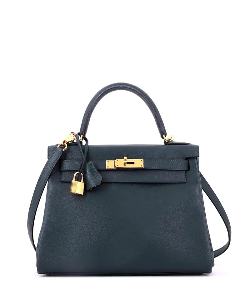 Pre-Owned Kelly 28 Evercolor Leather Satchel by Hermes