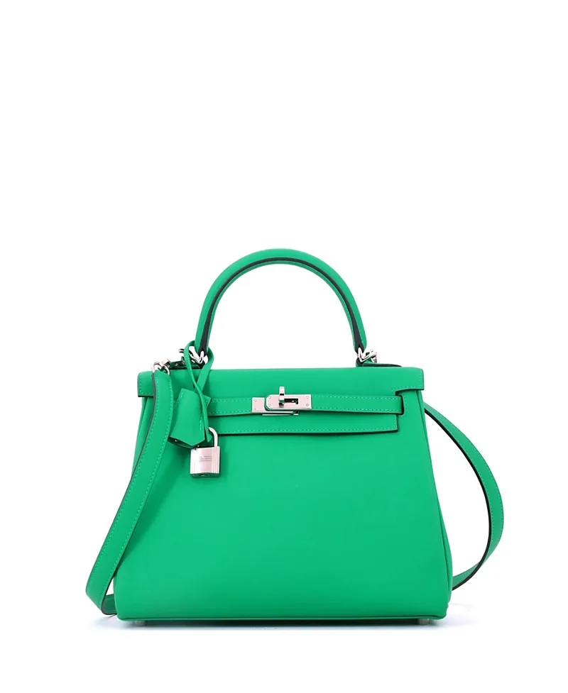Pre-Owned Kelly 25 Swift Leather Satchel by Hermes