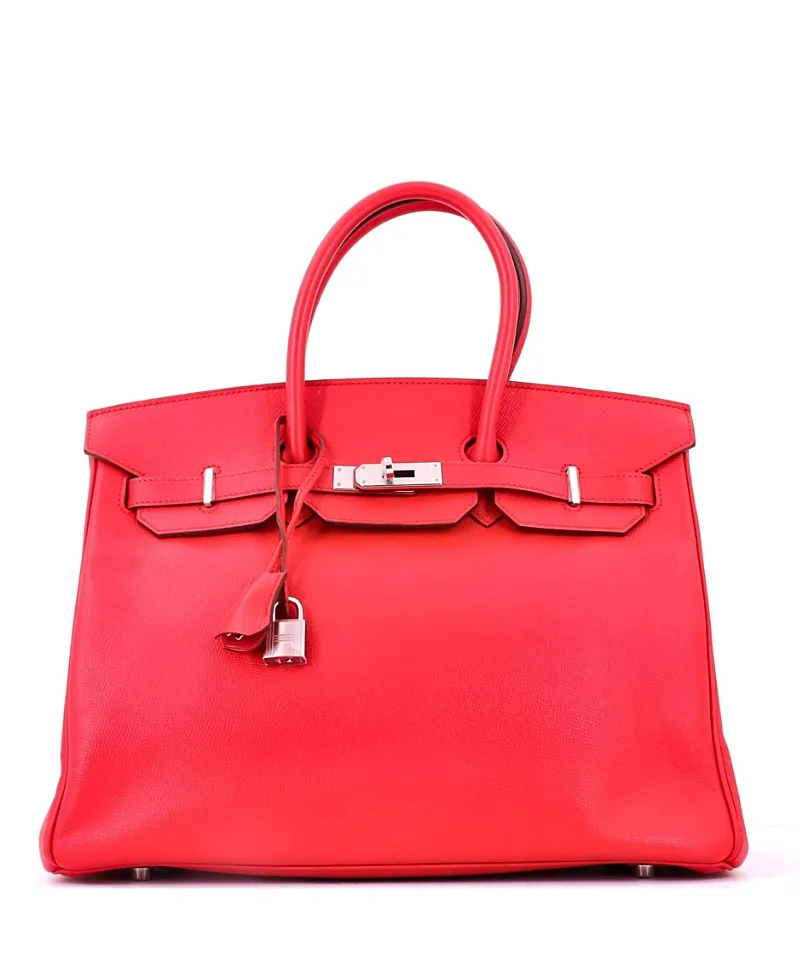 Pre-Owned Birkin 35 Epsom Leather & Palladium Hardware Satchel