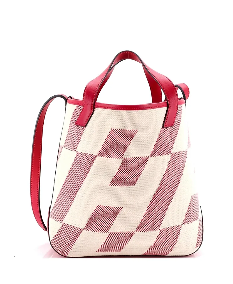 Pre-Owned 27 Cabas H En Biais Canvas & Leather Tote by Hermes