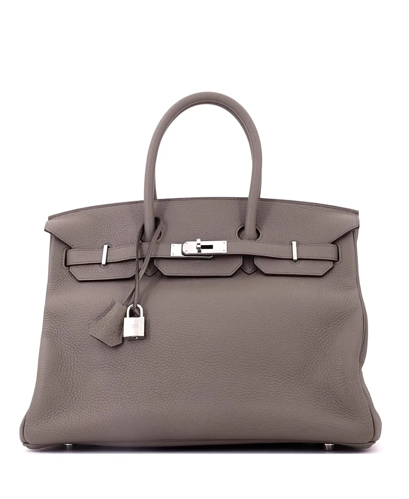 Pre-Owned Birkin 35 Clemence Leather Tote