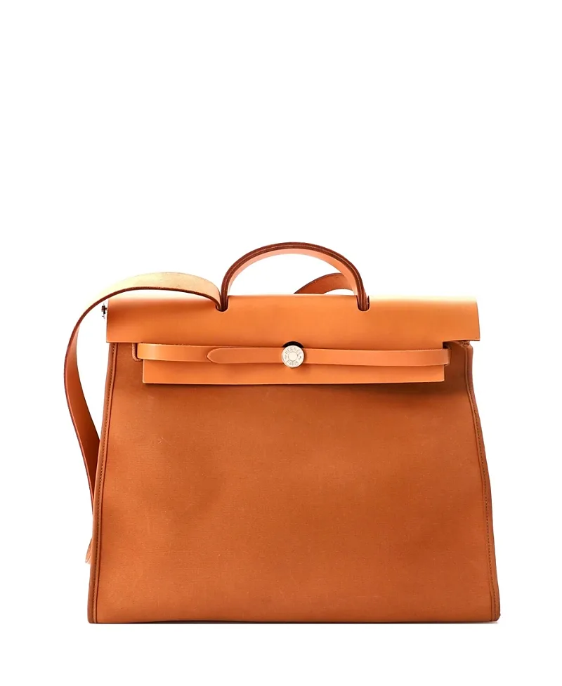 Pre-Owned Herbag Leather & Canvas Tote by Hermes