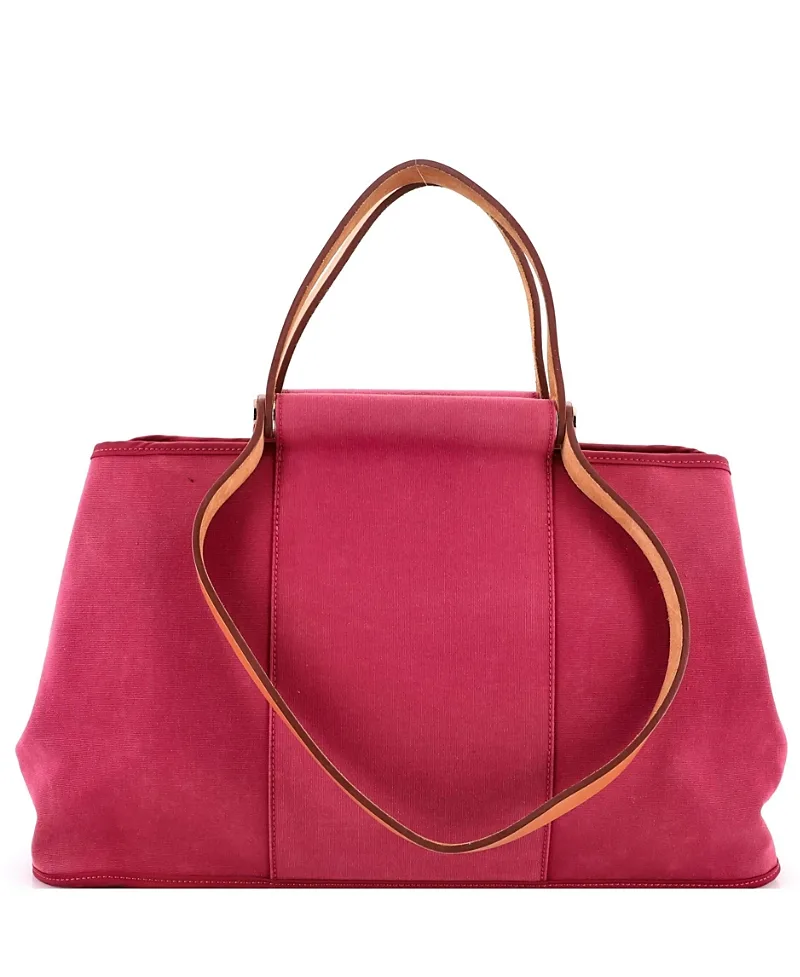 Pre-Owned Cabag Elan 39 Canvas & Leather Tote by Hermes