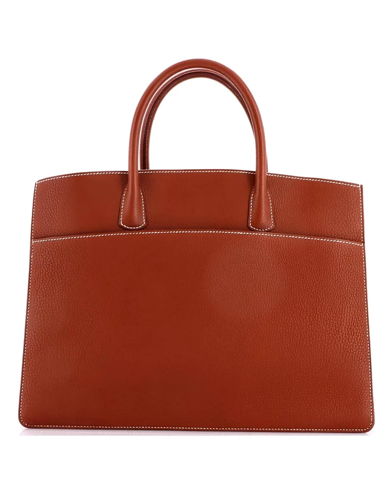 Pre-Owned Bus Bag Leather Tote by Hermes