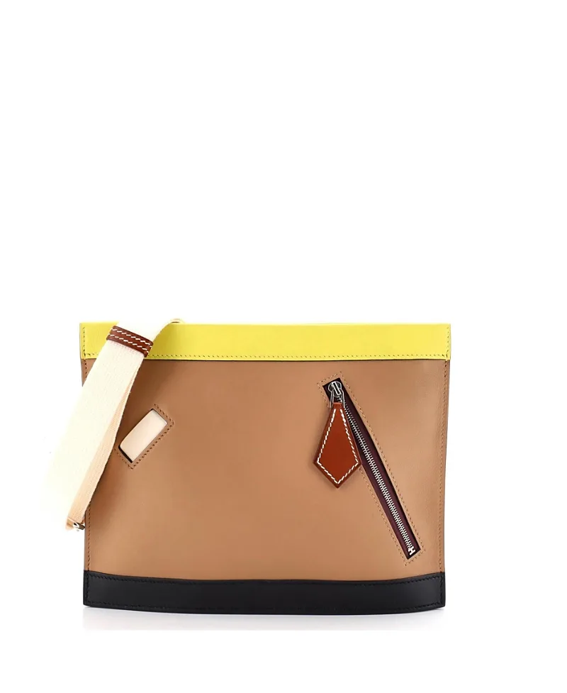 Pre-Owned Colormatic Barenia & Swift Leather Shoulder Bag by Hermes
