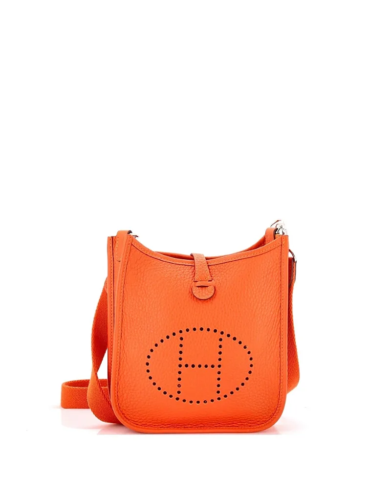 Pre-Owned Evelyne Tpm Clemence Leather Crossbody Bag by Hermes