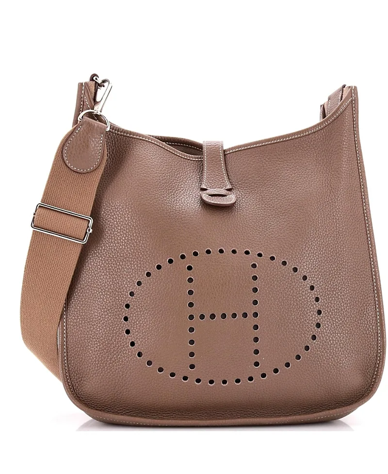 Pre-Owned Gm Evelyne Iii Clemence Leather Crossbody by Hermes