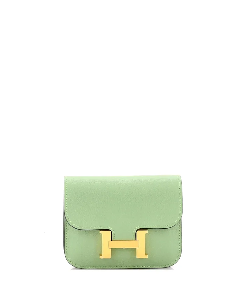 Pre-Owned Hermes Constance Slim Leather Wallet