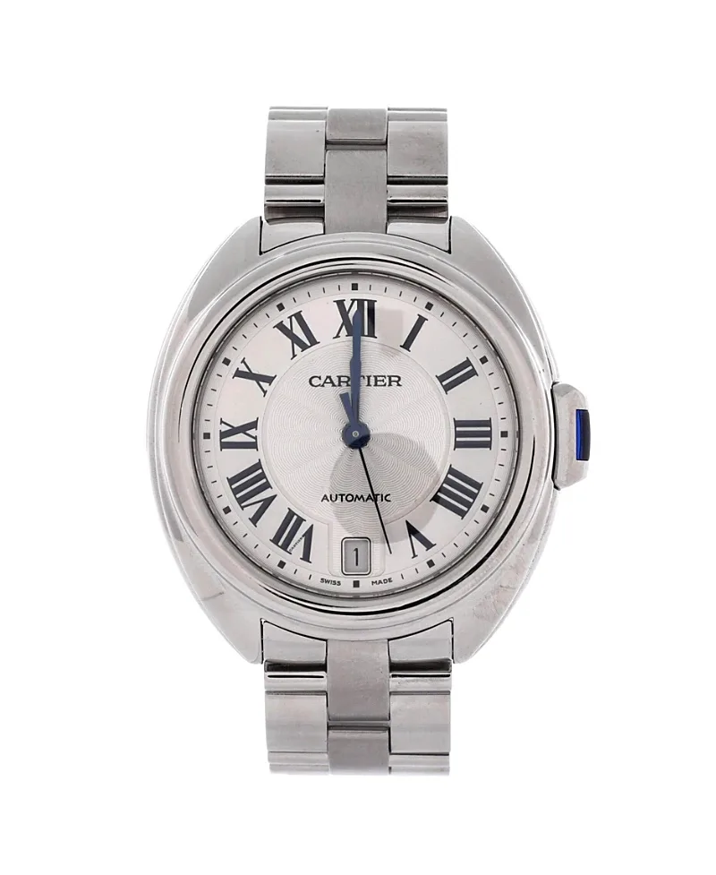 Pre-Owned Cartier Cle De Cartier Automatic Watch in Stainless Steel 35mm by Cartier's
