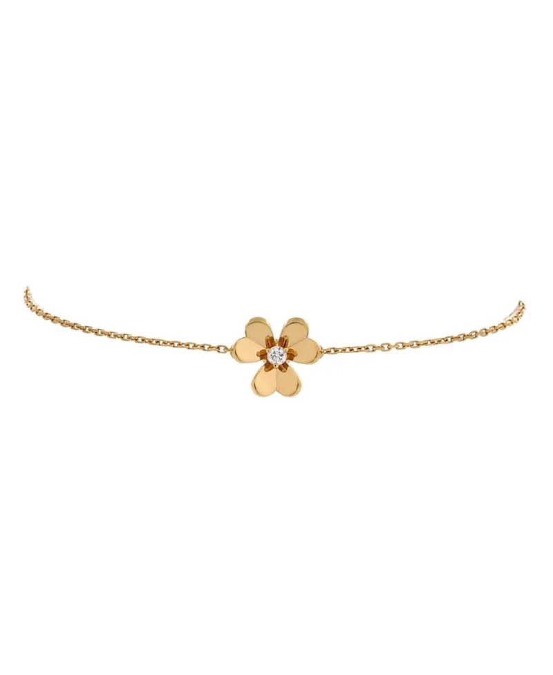 Pre-Owned Van Cleef & Arpels Mini Frivole Bracelet 18K Gold with Diamond