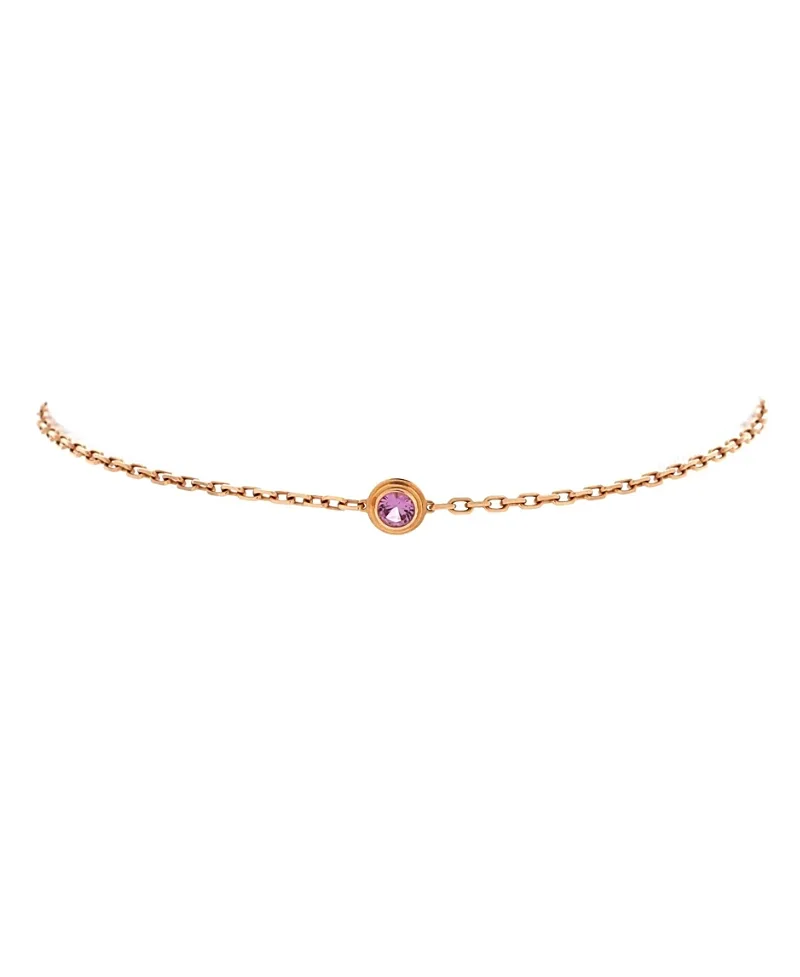 Pre-Owned Cartier DAmour Bracelet 18K Rose Gold with Pink Sapphire by Cartier's