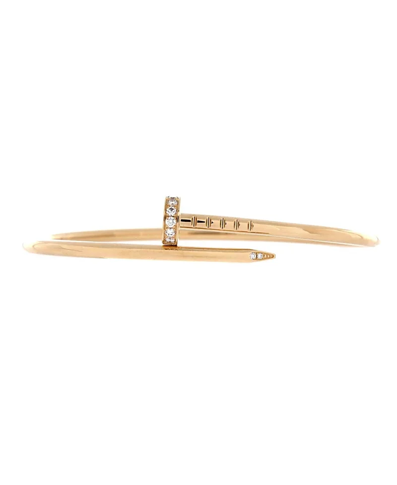 Pre-Owned Cartier Small Juste Un Clou Bracelet 18K Gold with Diamonds