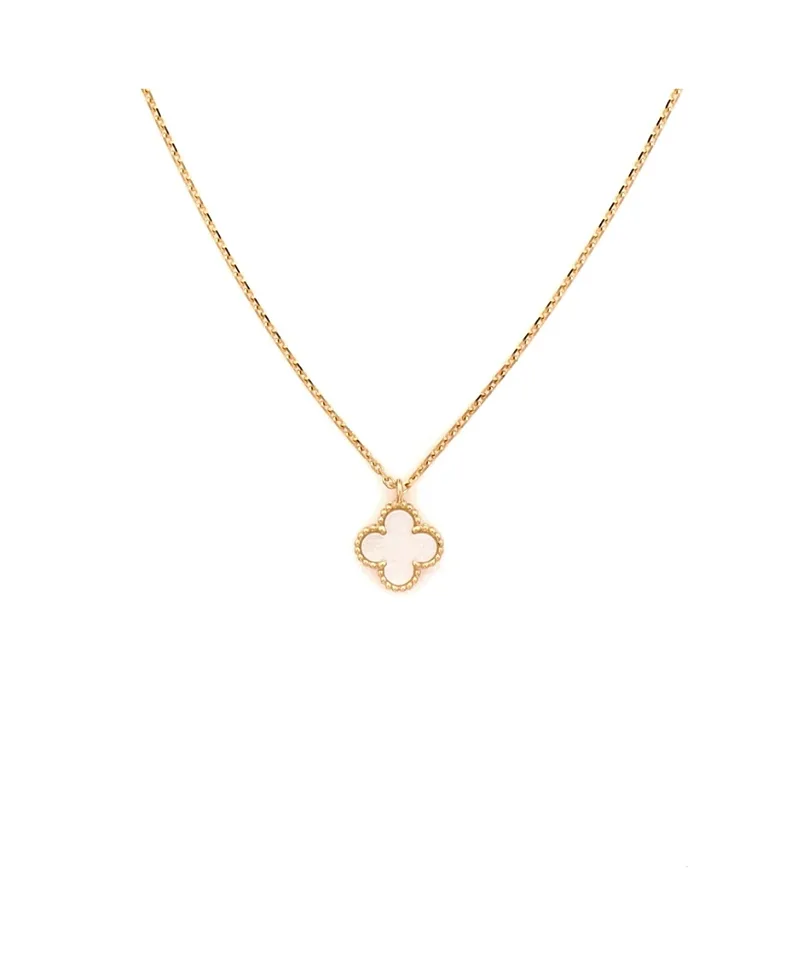 Pre-Owned Van Cleef & Arpels Sweet Alhambra Pendant Necklace 18K Gold and Mother of Pearl, 16"
