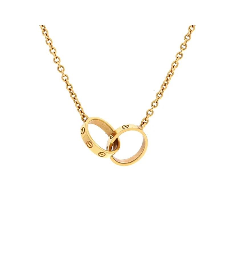 Pre-Owned Cartier Love Interlocking Necklace 18K Gold, 17.25" by Cartier's