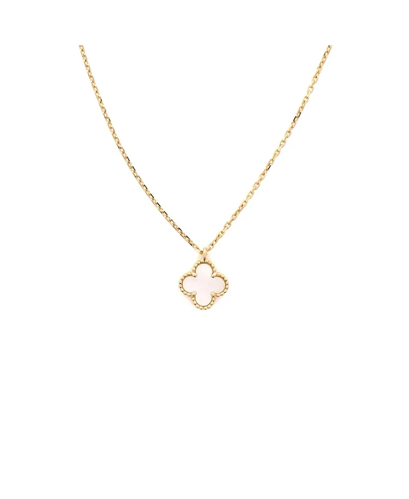 Pre-Owned Van Cleef & Arpels Sweet Alhambra Pendant Necklace 18K Gold and Mother of Pearl, 15.25"