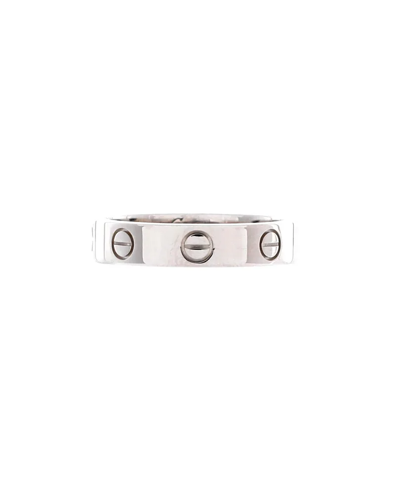 Pre-Owned Cartier Love Wedding Band 1 Diamond Ring 18K White Gold with Diamond by Cartier's