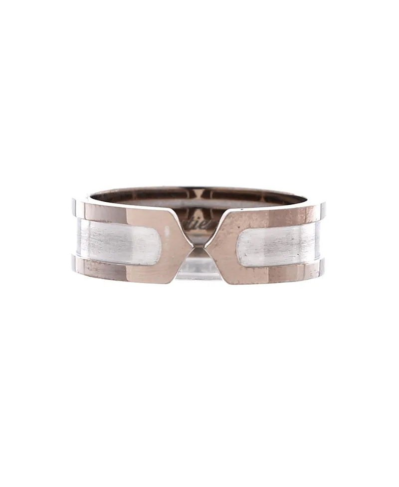 Pre-Owned Cartier 6.5mm C De Cartier Ring 18K White Gold by Cartier's