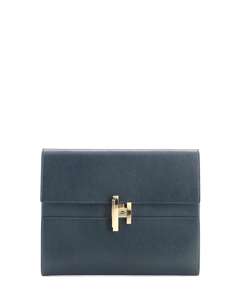 Pre-Owned Hermes Cinhetic Clutch Chevre Mysore
