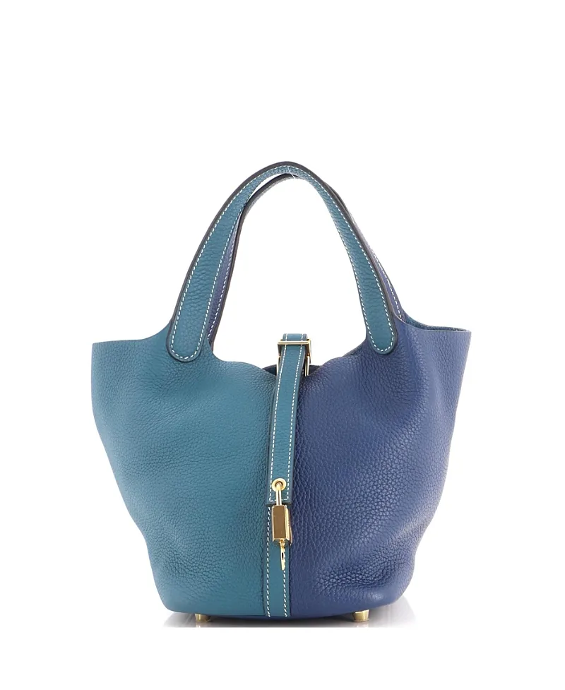 Pre-Owned Hermes Pm Casaque Picotin Lock Bag Clemence