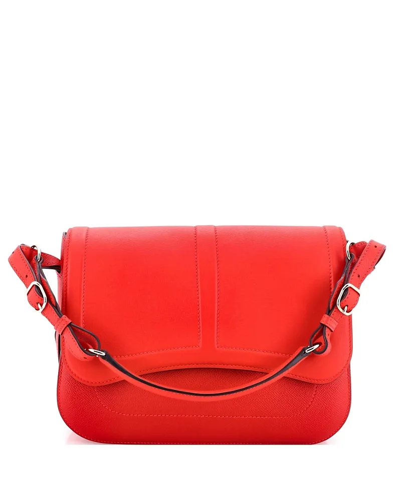 Pre-Owned Hermes Harnais Shoulder Bag Epsom and Tadelakt