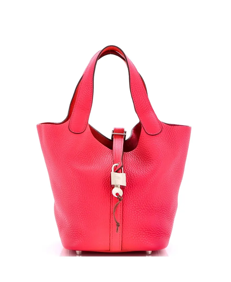 Pre-Owned Hermes Pm Picotin Lock Bag Tricolor Clemence by Hermes