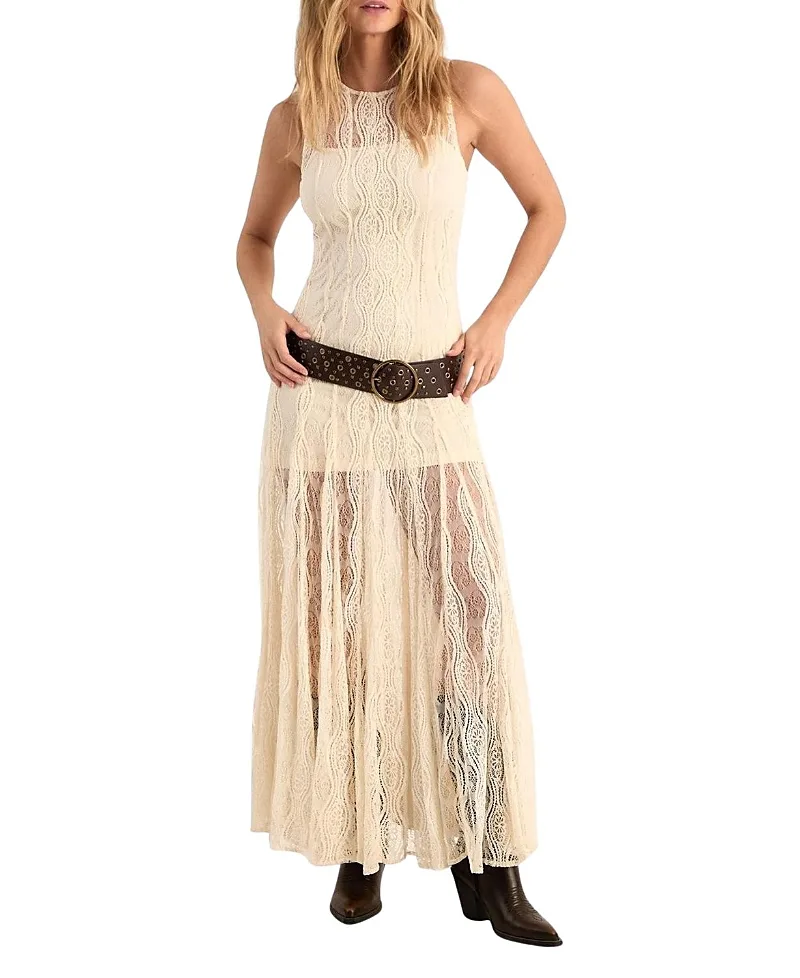 Lace Godet Hem Maxi Dress by Nasty Gal